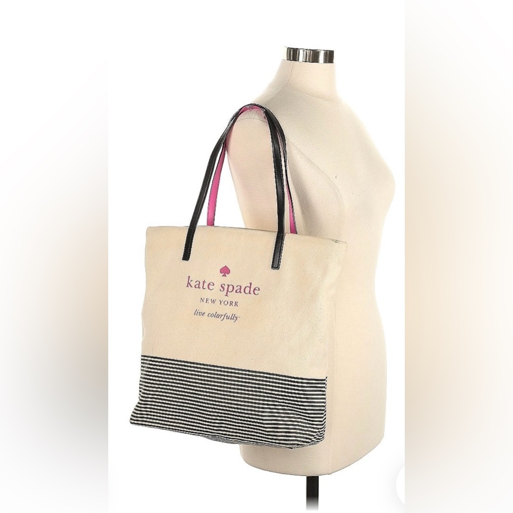 Kate Spade Cream and Black Classic Tote